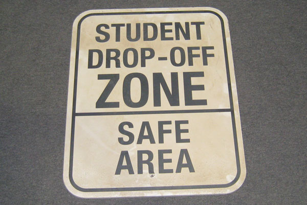 Sign-Student Drop-Off Zone Safe Area, stock number S-2367