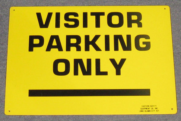 Sign-Visitor Parking Only, stock number S-2403