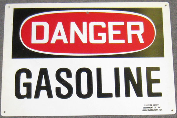 Sign-Danger Gasoline, stock number S-2439
