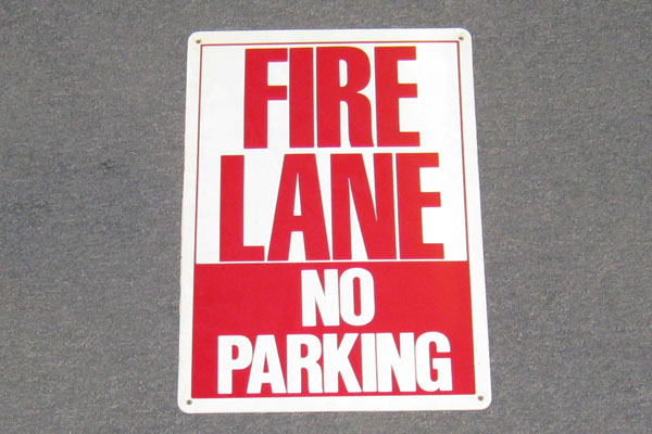 Sign-Fire Lane No Parking, stock number S-2452