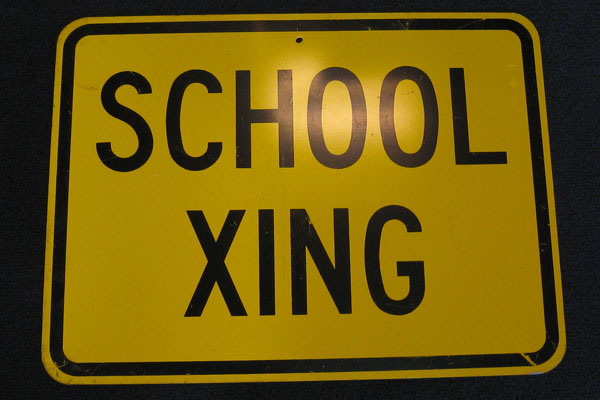 Sign-School Xing, stock number S-2478