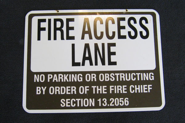 Sign-Fire Access Lane, stock number S-2523