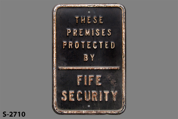 Sign-These Premises Protected By Fire Security, stock number S-2710