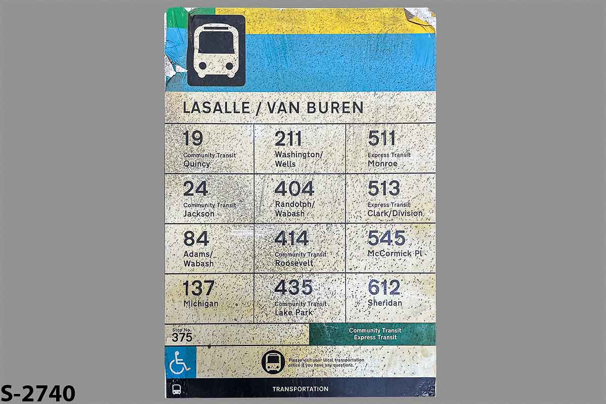 Sign-Bus Stop, stock number S-2740