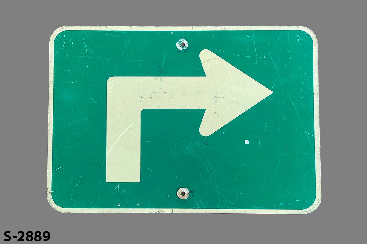 Sign-Right Turn Arrow, stock number S-2889