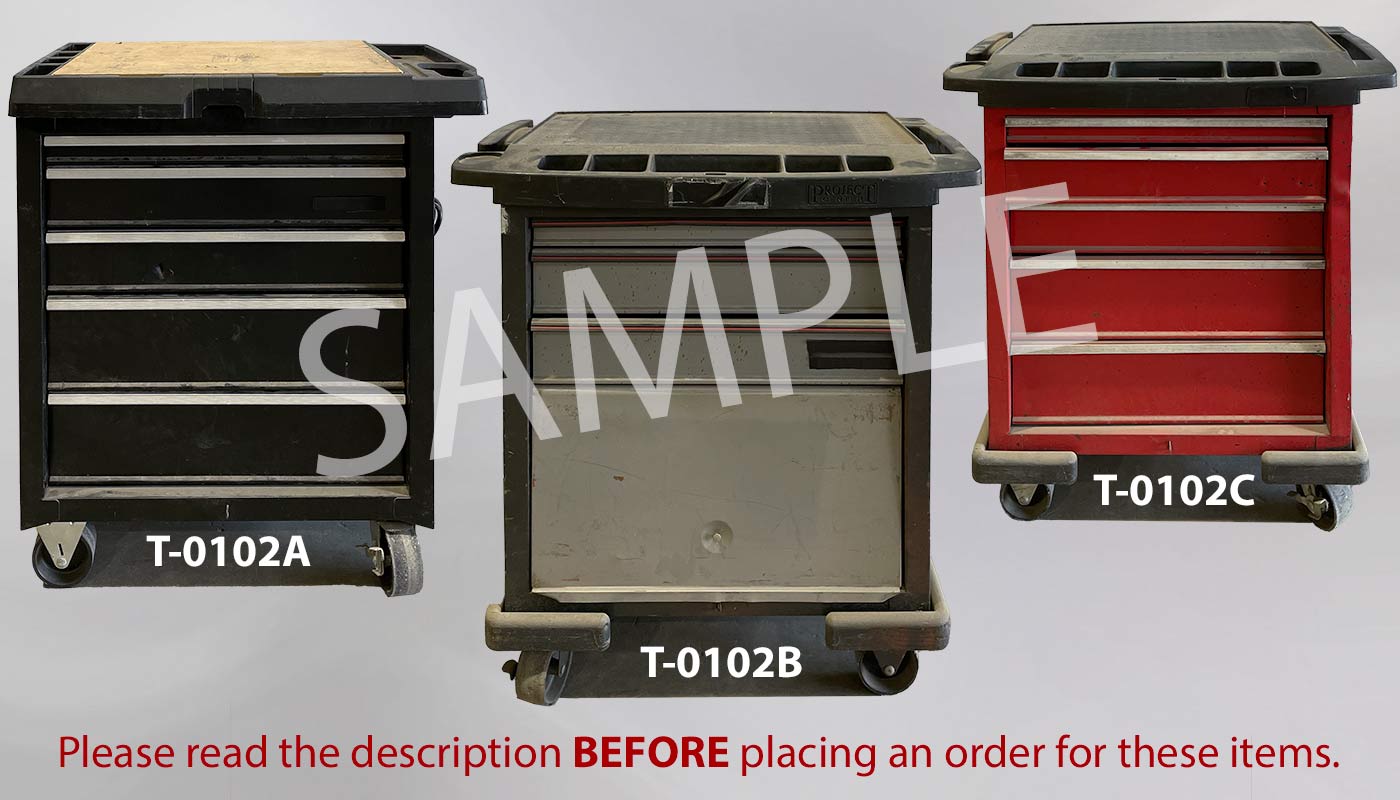Tool cabinet on casters, stock number T-0102