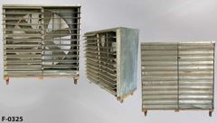 Exhaust fan in box w/ shutter vents on casters, stock number F-0325