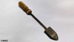 Soldering iron w/ wood handle, stock number I-0043