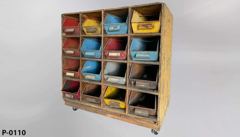 Mobile Parts Bin Organizer, stock number P-0110