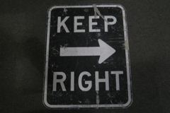 Sign-Keep Right, stock number S-0077