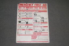 Sign-Emergency first aid, stock number S-0089