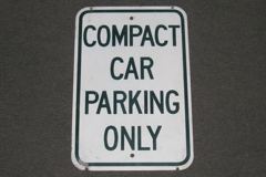 Sign-Compact car parking only, stock number S-0121