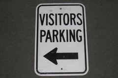 Sign-Visitor Parking metal, stock number S-0164