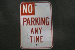 Sign-No Parking Any Time, stock number S-0165