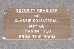 Sign-Security Reminder No Classified Material May Be Transmitted From, stock number S-0188