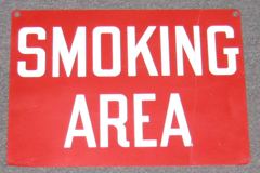 Sign-Smoking area, stock number S-0211