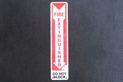 Sign-Fire Extinguisher Do Not Block, stock number S-0215