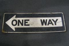 Sign-One Way <-----, stock number S-0223