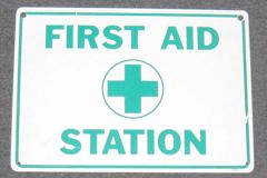 Sign-First Aid Station, stock number S-0247