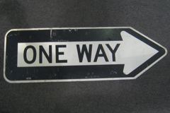 Sign-ONE WAY --->, stock number S-0266
