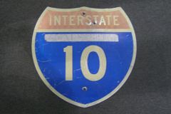 Sign-Interstate California 10 metal, stock number S-0267