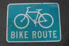 Sign-Bike route, stock number S-0270