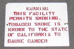 Sign-Warning this facility permits smoking..., stock number S-0298