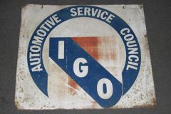 Sign-Automotive service council - IGO, stock number S-0302