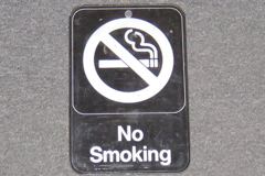 Sign-No Smoking - w/international symbol for no smoking, stock number S-0319