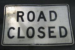 Sign-Road Closed, stock number S-0328