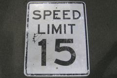 Sign-Speed Limit 15, stock number S-0345