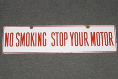 Sign-No Smoking Stop Your Motor, photo 2 of 2