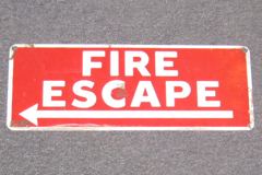 Sign-Fire Escape, stock number S-0357