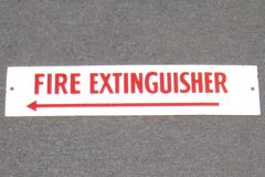 Sign-Fire Extinguisher, stock number S-0382