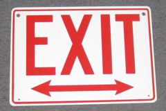 Sign-Exit <---->, stock number S-0386
