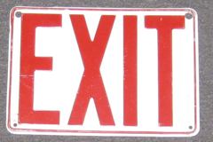 Sign-Exit, stock number S-0417
