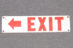 Sign-Exit <---, stock number S-0419
