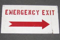 Sign-Emergency Exit, stock number S-0422