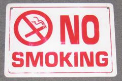 Sign-No Smoking - w/ international symbol for no smoking, stock number S-0424