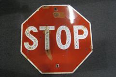 Sign-STOP - period, stock number S-0437