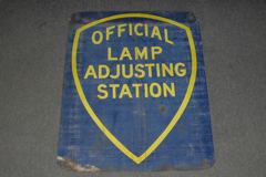 Sign-Official Lamp Adjusting Station, stock number S-0460