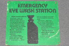 Sign-Emergency Eye Wash Station, stock number S-0482