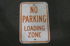 Sign-No Parking Loading Zone, stock number S-0515