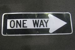 Sign-One Way --->, stock number S-0524