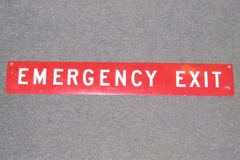 Sign-Emergency Exit, stock number S-0533