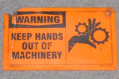 Sign-Warning Keep Hands Out Of Machinery, stock number S-0540