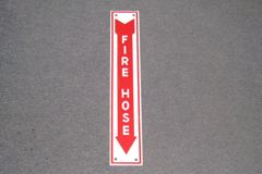 Sign-Fire Hose V, stock number S-0584