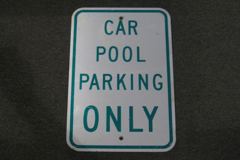 Sign-Car Pool Parking Only, stock number S-0586