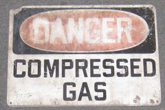 Sign-Danger Compressed Gas, stock number S-0619