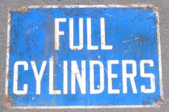 Sign-Full Cylinders, stock number S-0624
